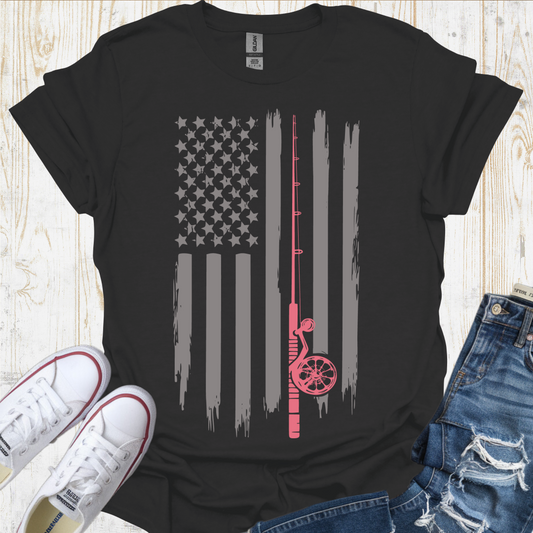 USA Flag Rod TShirt
