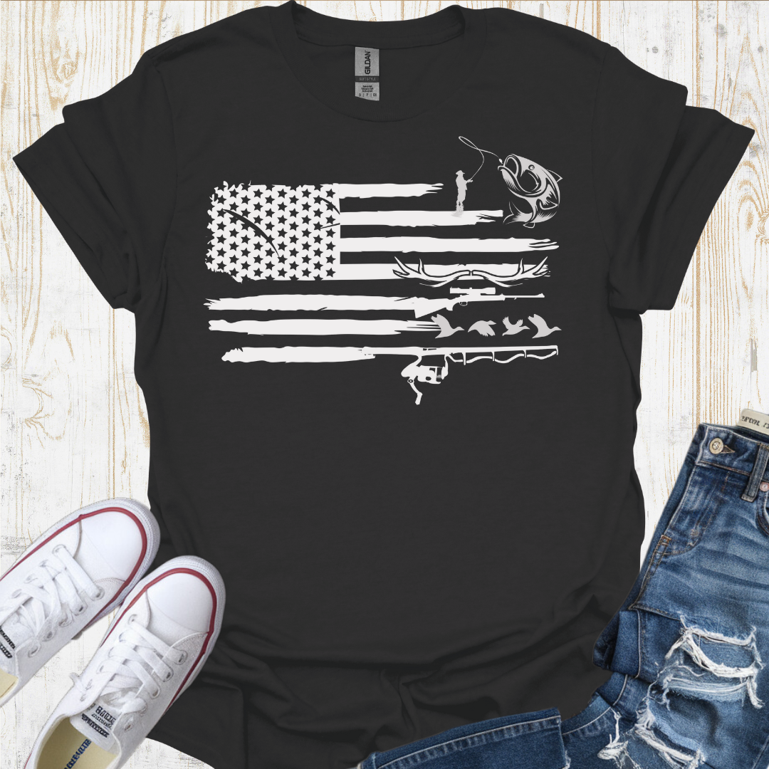 USA Flag Fish TShirt