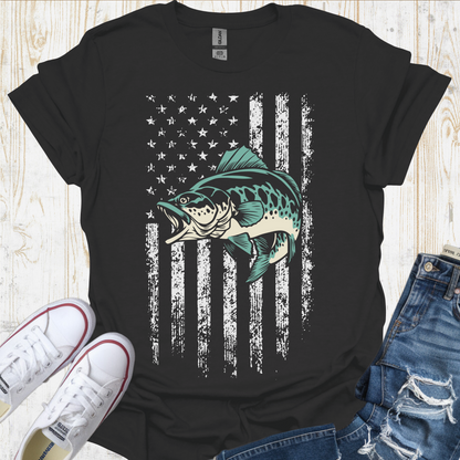 USA Flag Bass TShirt
