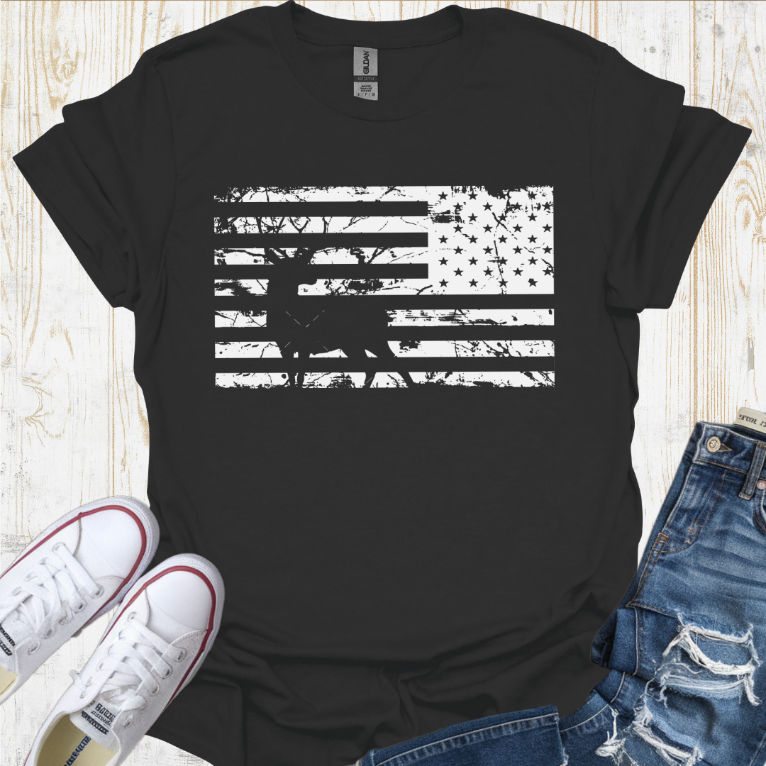 USA Flag Deer TShirt