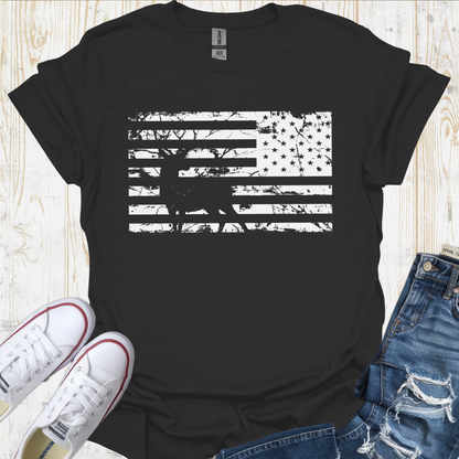 USA Flag Deer TShirt