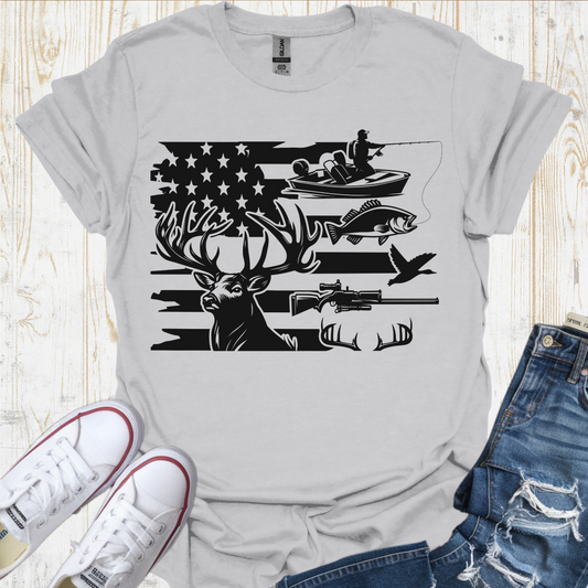 USA Flag Animals TShirt