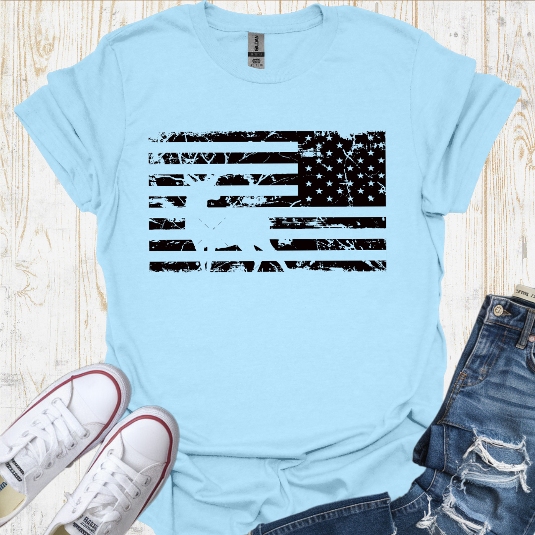 USA Flag Deer TShirt