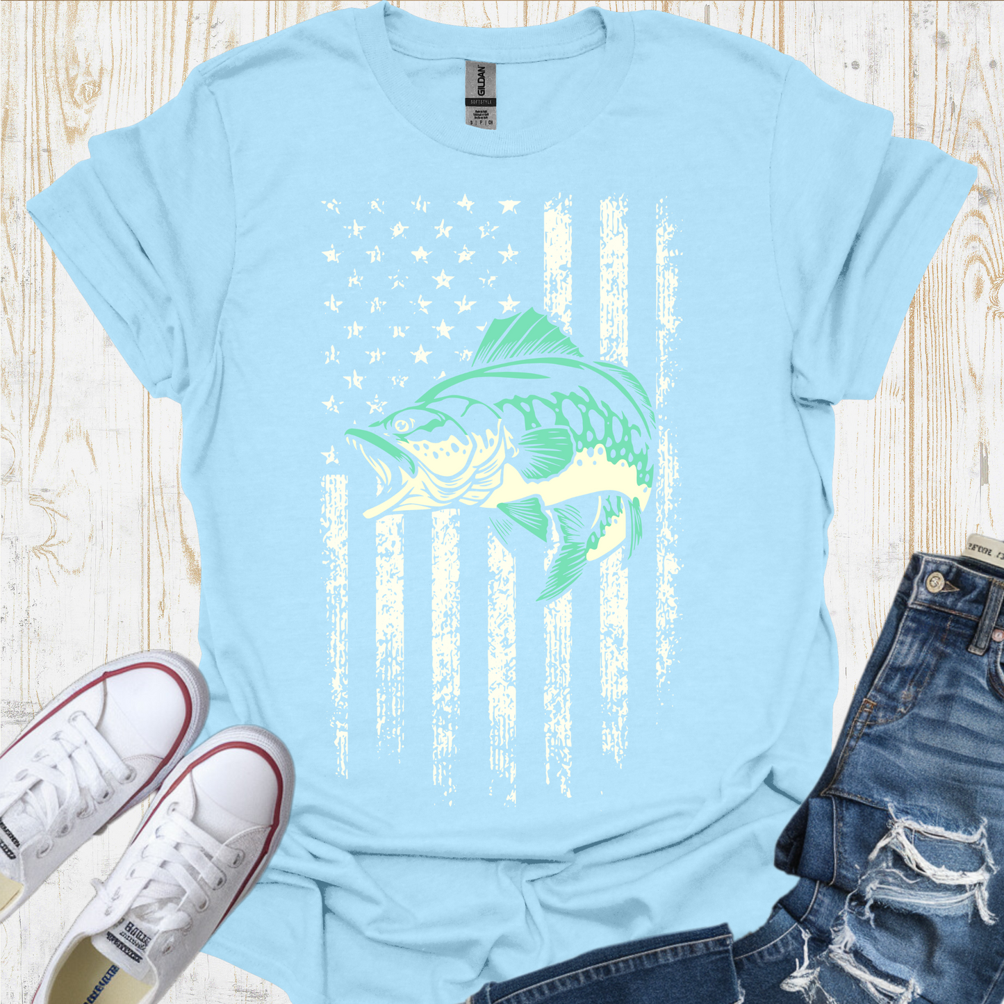 USA Flag Bass TShirt