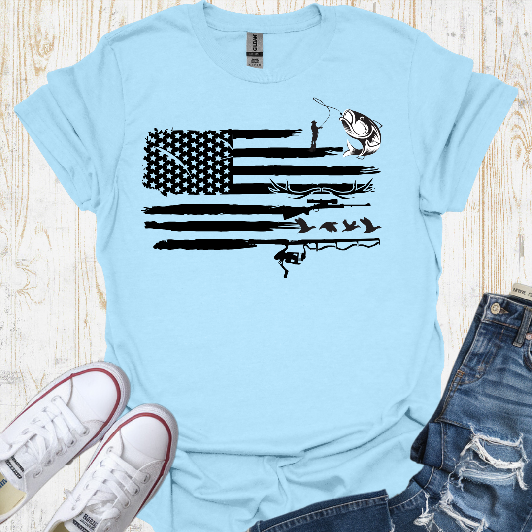 USA Flag Fish TShirt