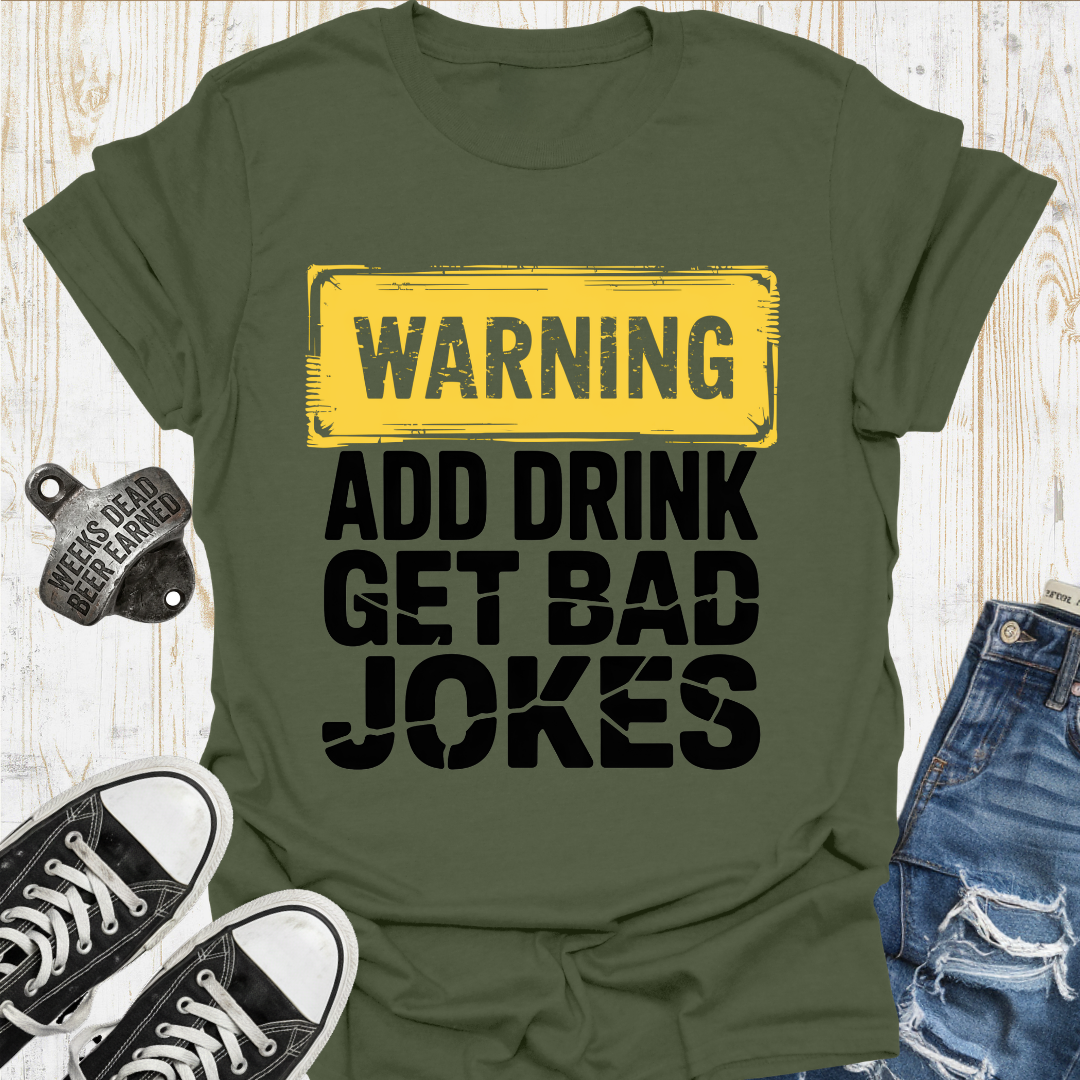 Warning Bad Jokes TShirt