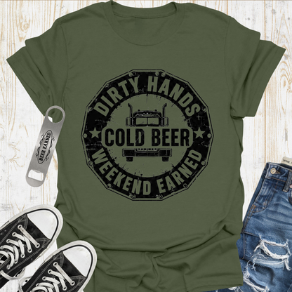 Trucker Beer Earned TShirt