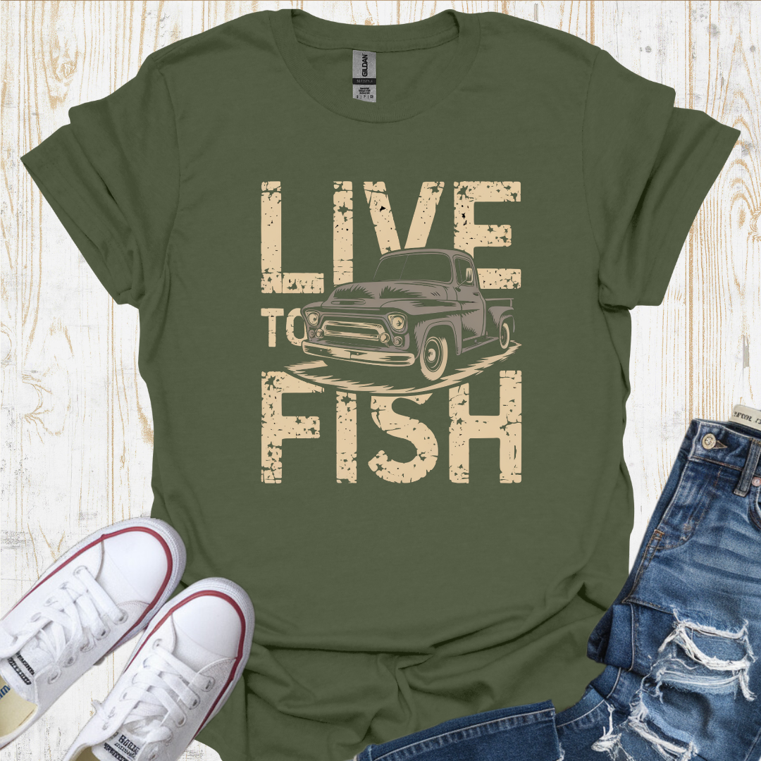 Live To Fish TShirt