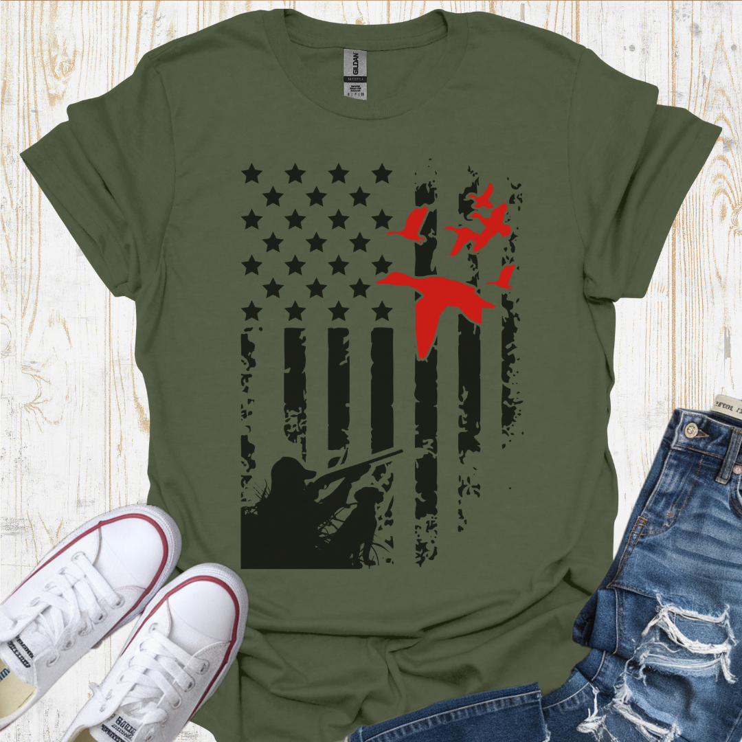 USA Flag Ducks TShirt