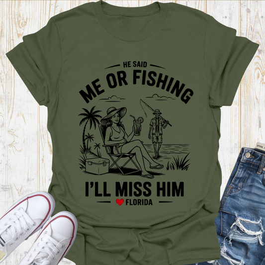 Miss Him Fishing TShirt
