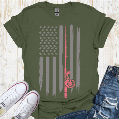 USA Flag Rod TShirt