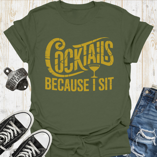 Cocktail Drinkers Sit TShirt