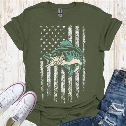 USA Flag Bass TShirt