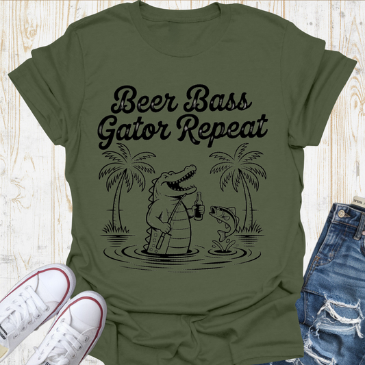 Beer Gator Repeat TShirt