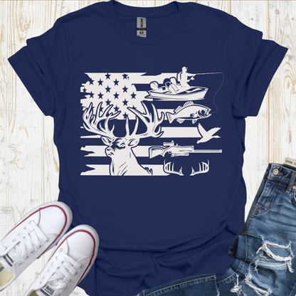 USA Flag Animals TShirt