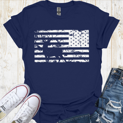 USA Flag Deer TShirt