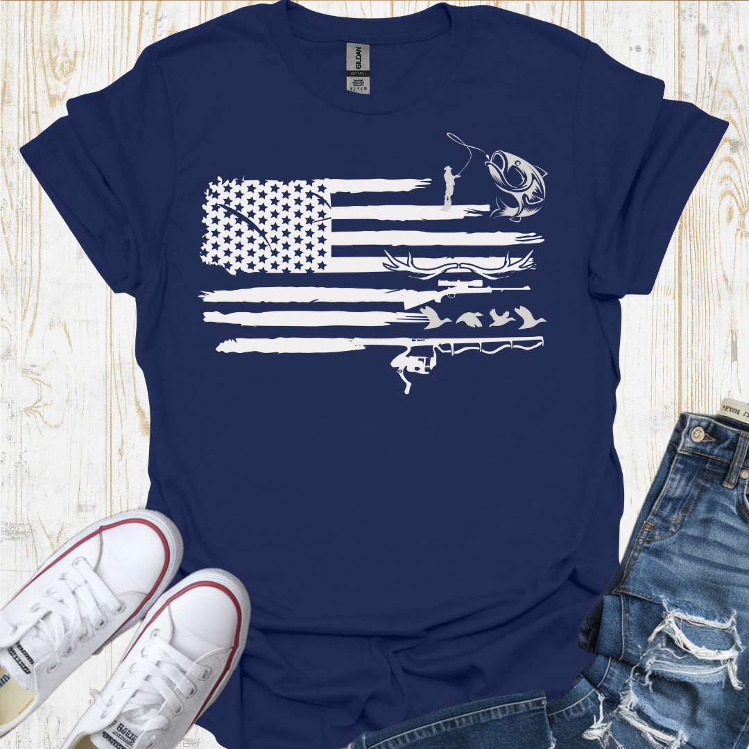 USA Flag Fish TShirt