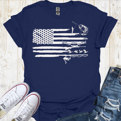 USA Flag Fish TShirt