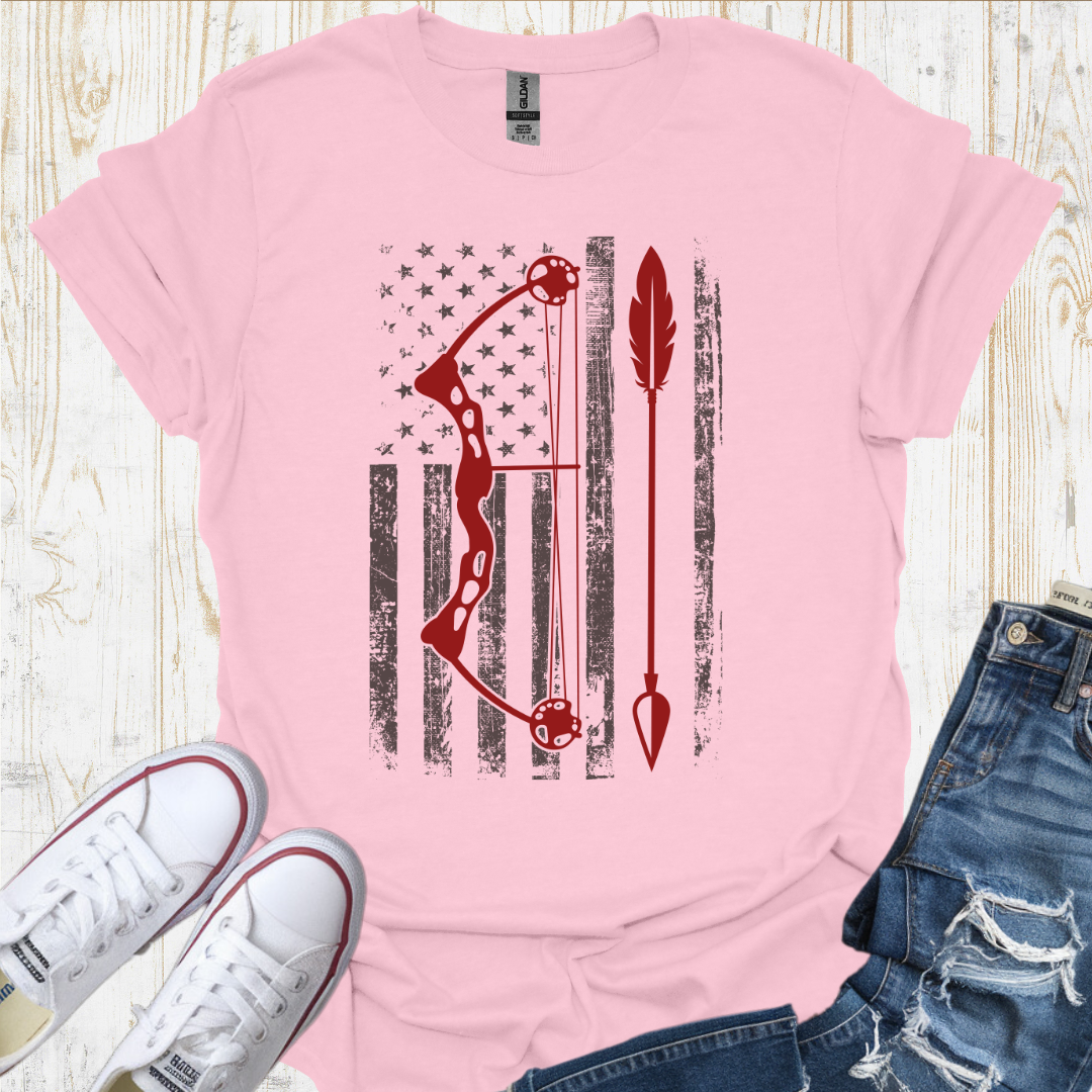 USA Flag Bow TShirt