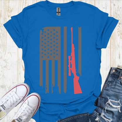 USA Flag Gun TShirt