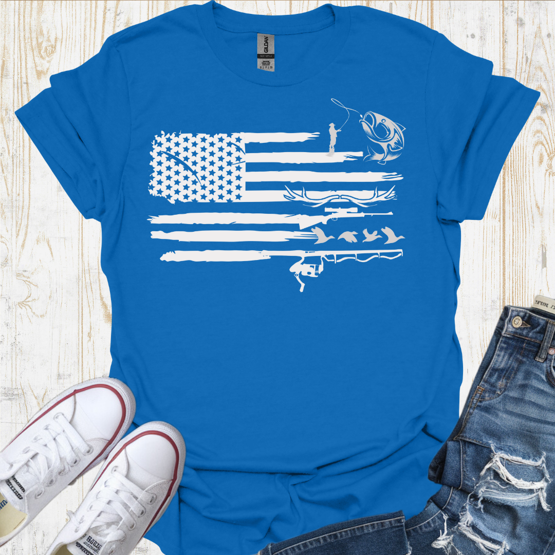 USA Flag Fish TShirt