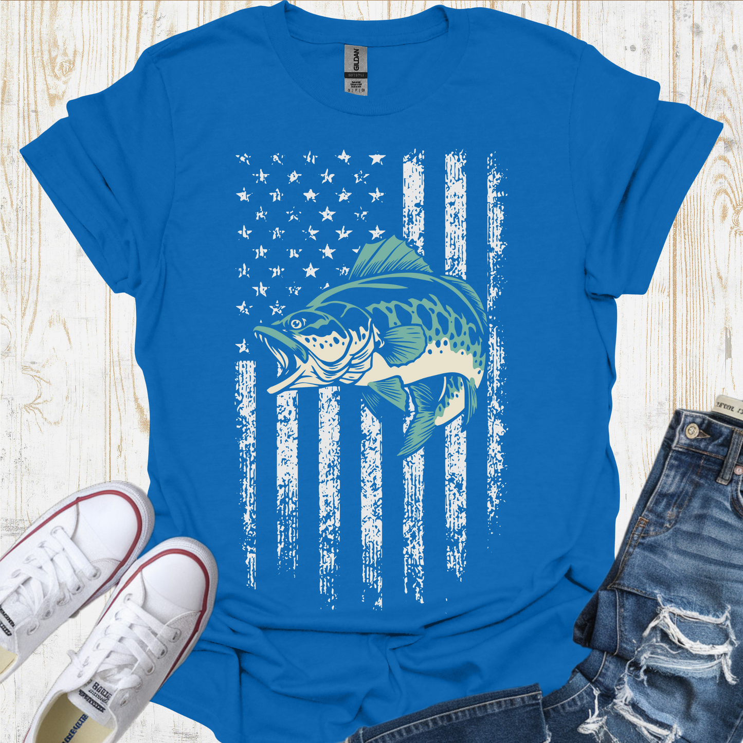 USA Flag Bass TShirt