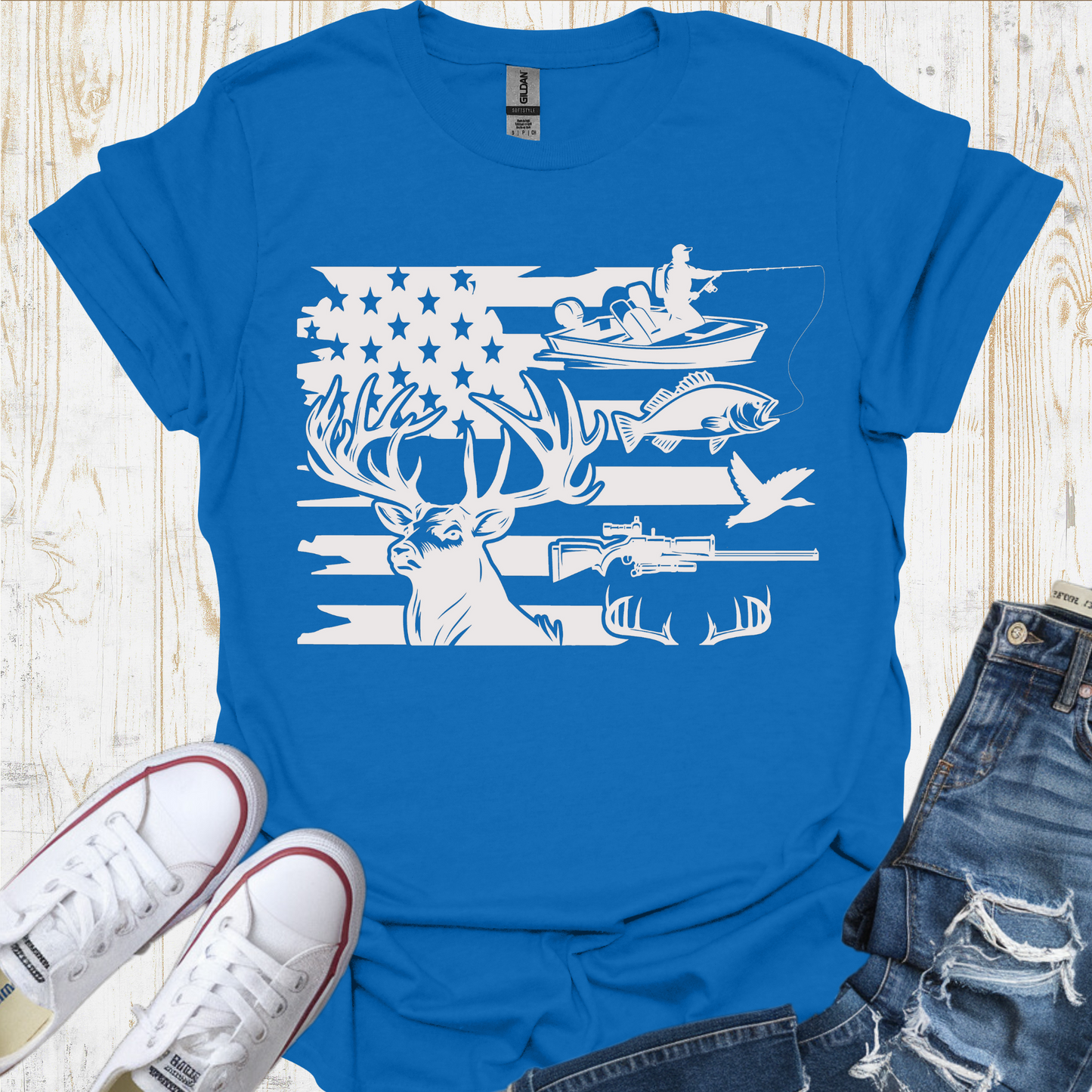 USA Flag Animals TShirt