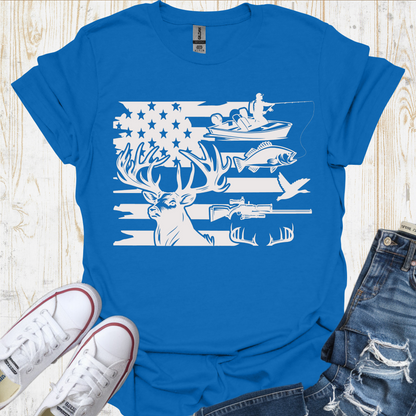 USA Flag Animals TShirt